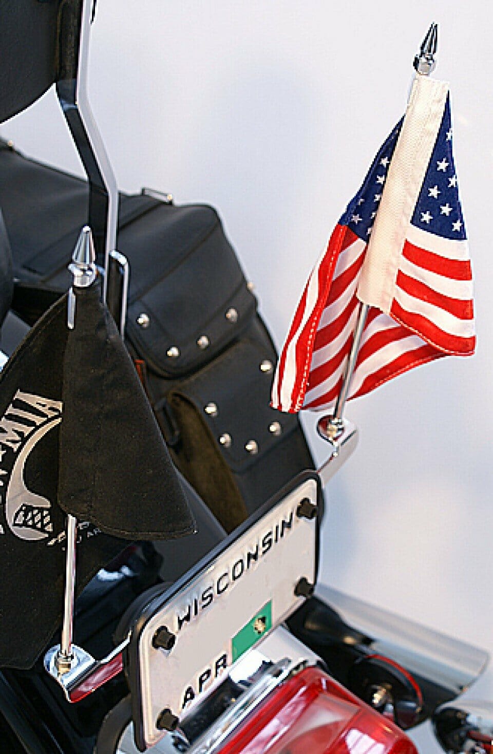 RTS Motorcycle American Silver Flag Mount