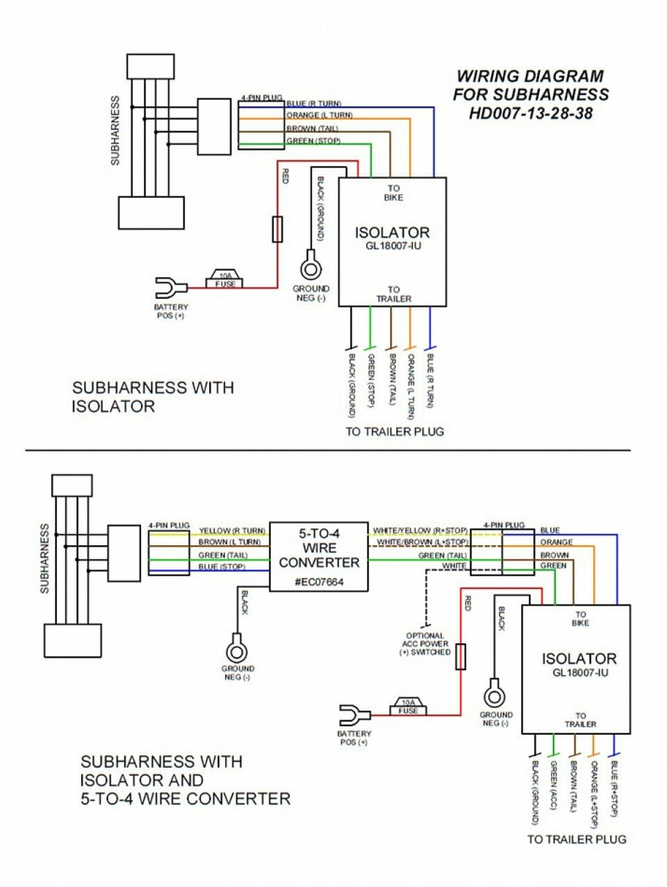 5 Wire Motorcycle Trailer Wiring Diagram from www.rivcoproducts.com