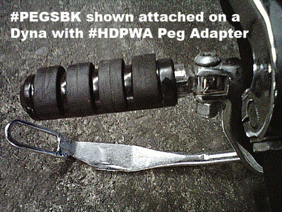Black PEGSBK FBA_PEGSBK Rivco Products Anti-Vibration Highway Pegs 