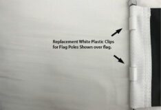 Replacement white plastic clips for flag poles-RIVCO