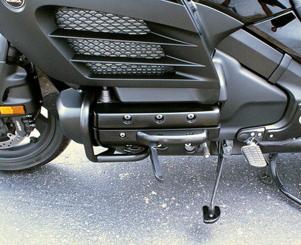 Black Motorcycle Kickstand Extension Pad Kick Stand Support Plate Foot Side Stand Assisted Parking for Goldwing 1800 F6B 2002-2014 2016-2017