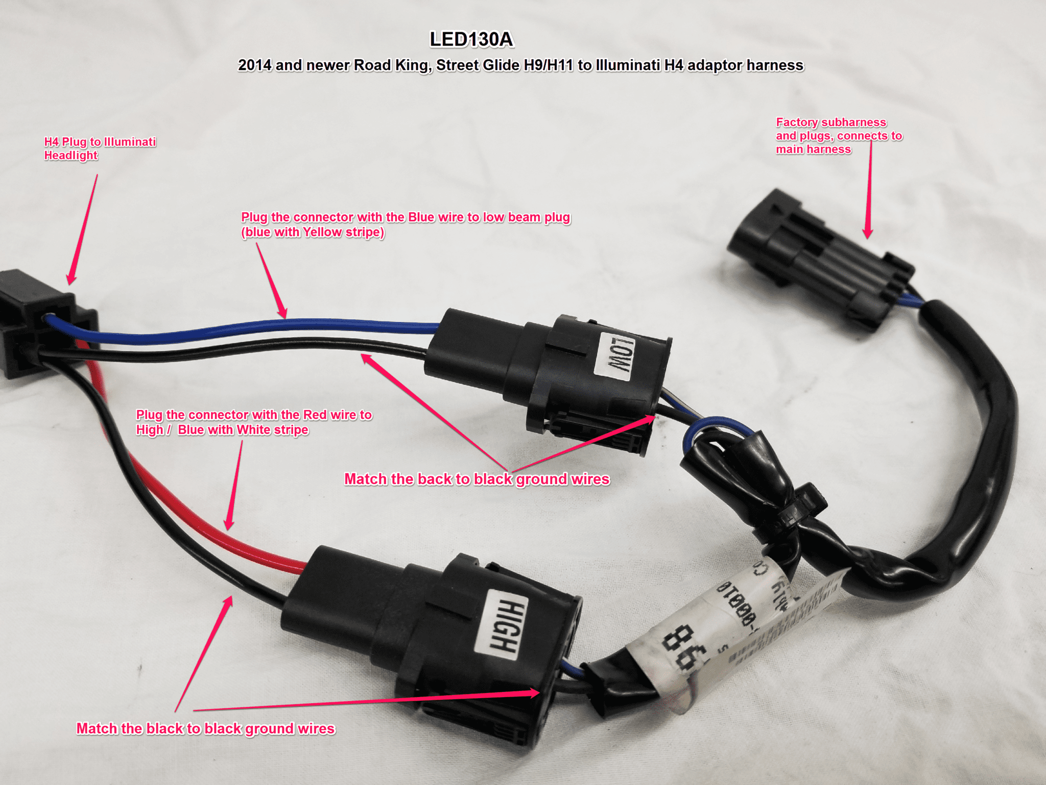 RIVCO Illuminati® H4 to H9 and H11 Adaptor