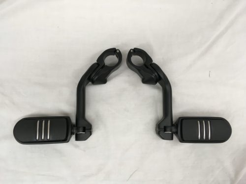 Matte Black 1-1/4 Highway Mounts with Pegs 5″ Arms.