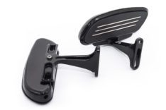 Black passenger foot boards for harley davidson